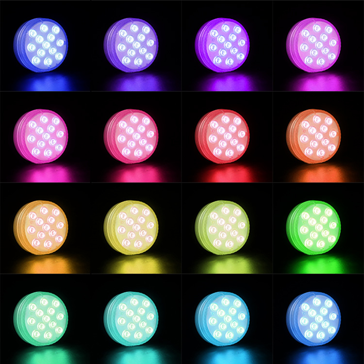 Cross-border best-selling USB charging remote control diving light 13led swimming pool and fish tank decoration seven-color illuminated underwater light details Picture