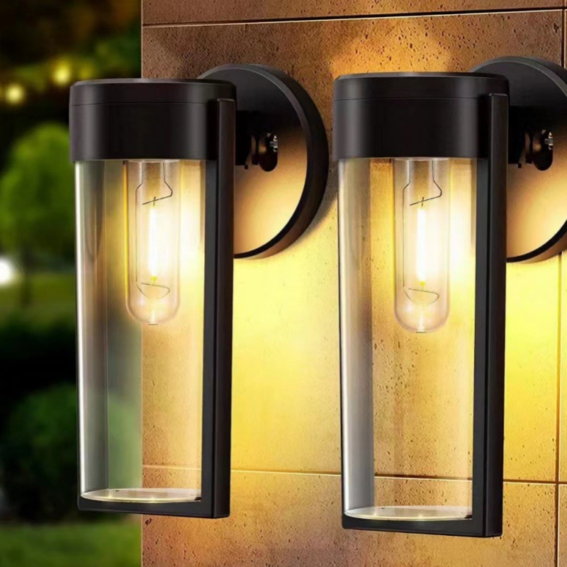 New solar circular tungsten filament lamps, ground socket lamps, outdoor lawn lamps, wall-mounted lamps, courtyard decorative lamps and ambient lamps Application Scenario