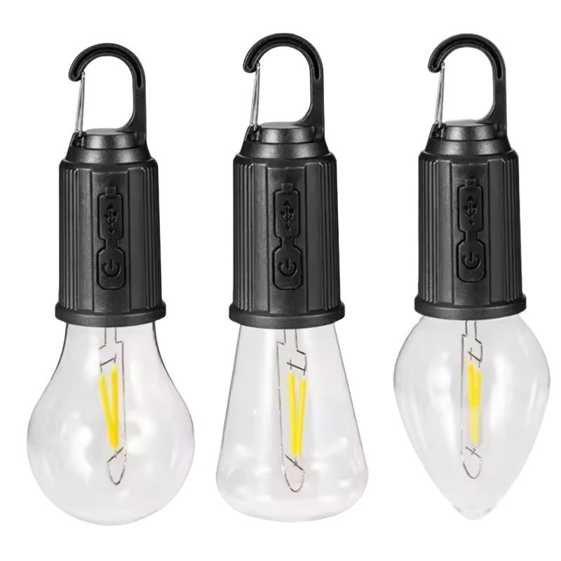 Solar mosquito repellent lamp, tungsten filament lamp, camping lamp, hook, outdoor warm light tent lamp, bulb lamp, retro atmosphere lamp Item Picture