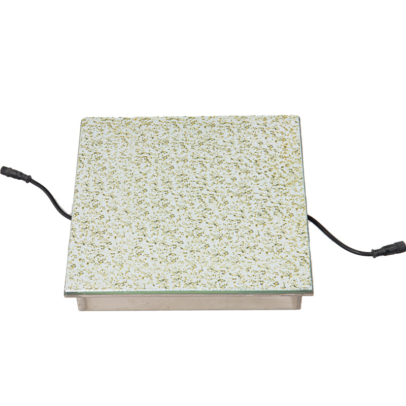 Stone-patterned LED sensor floor tile light, marble-patterned floor tile light, square waterproof luminous floor tile light, embedded Item Picture
