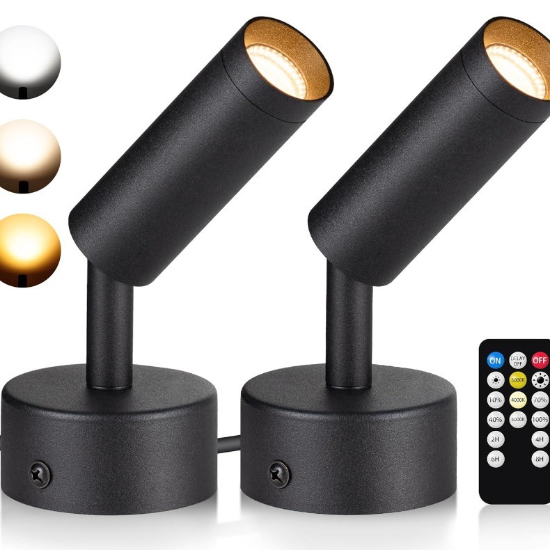 Remote control, 5w tree lamp, indoor wall lamp, US standard plug, 1.8-meter garden lamp, dimming, three-color foot-operated switch Specification drawing