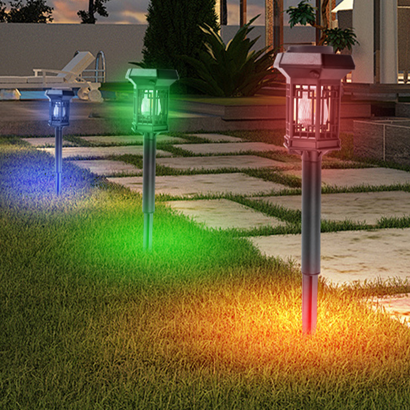 Solar-powered outdoor lawn lights, courtyard and garden decoration, home and villa waterproof night street lights, lawn layout ground insert lights Specification drawing