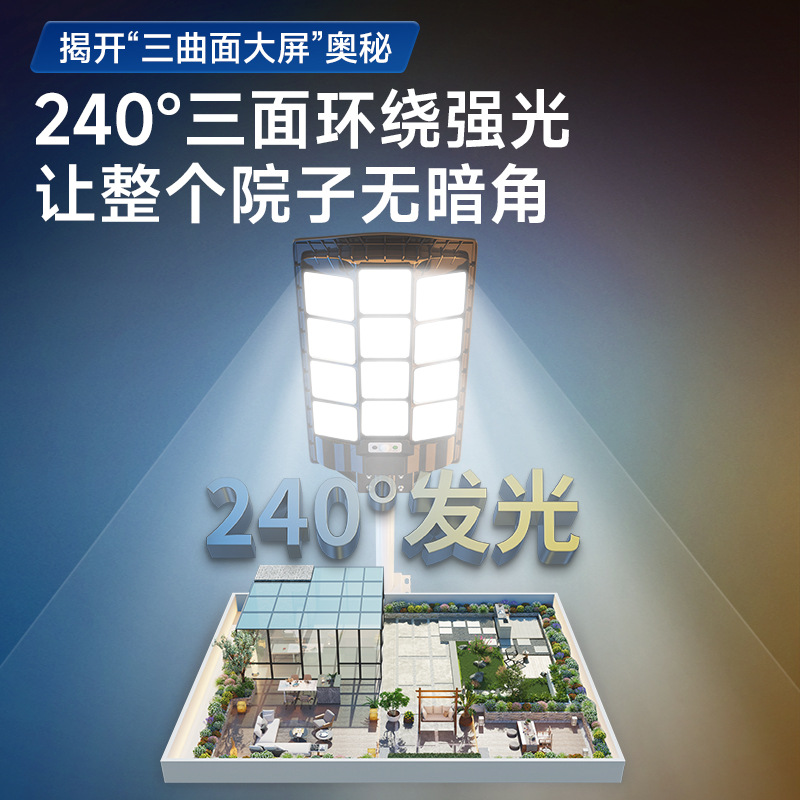 2025 New solar garden outdoor lamp, waterproof household lighting, outdoor ultra-bright high-power led road lamp Application Scenario