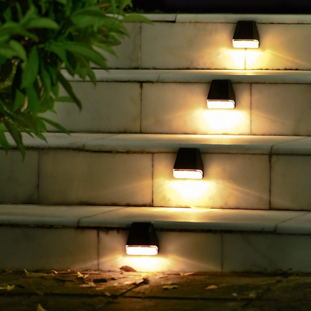 Cross-border solar wall lamps, outdoor rainproof courtyard and garden decoration, staircase and step lights, fence and fence LED wall lamps details Picture