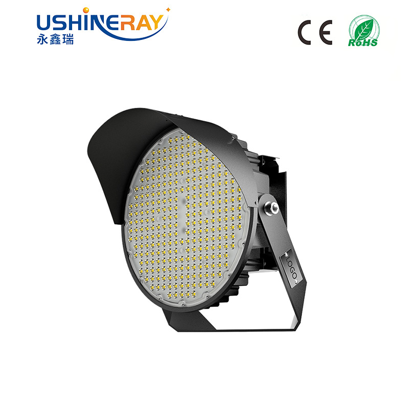 Manufacturer wholesale 500W circular high-brightness anti-glare outdoor led stadium lights, football stadium lighting lamps Application Scenario