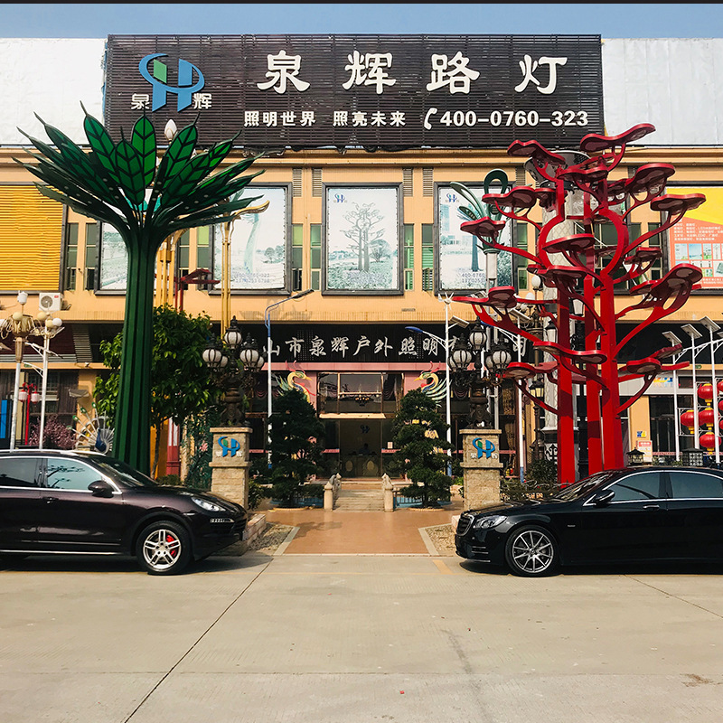 Double-headed 6-meter high-brightness stadium lights, outdoor LED football field and basketball court lights, medium-pole street lamps, square lighting fixtures Application Scenario