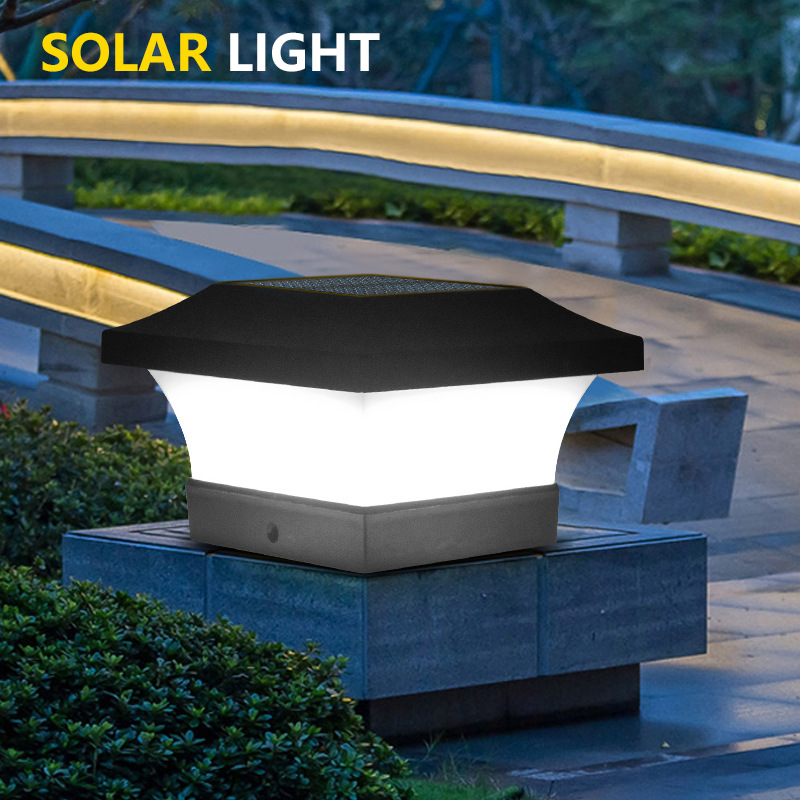 Cross-border solar column head lights, villa garden LED lighting, courtyard lights, outdoor IP65 waterproof fence column lights Application Scenario