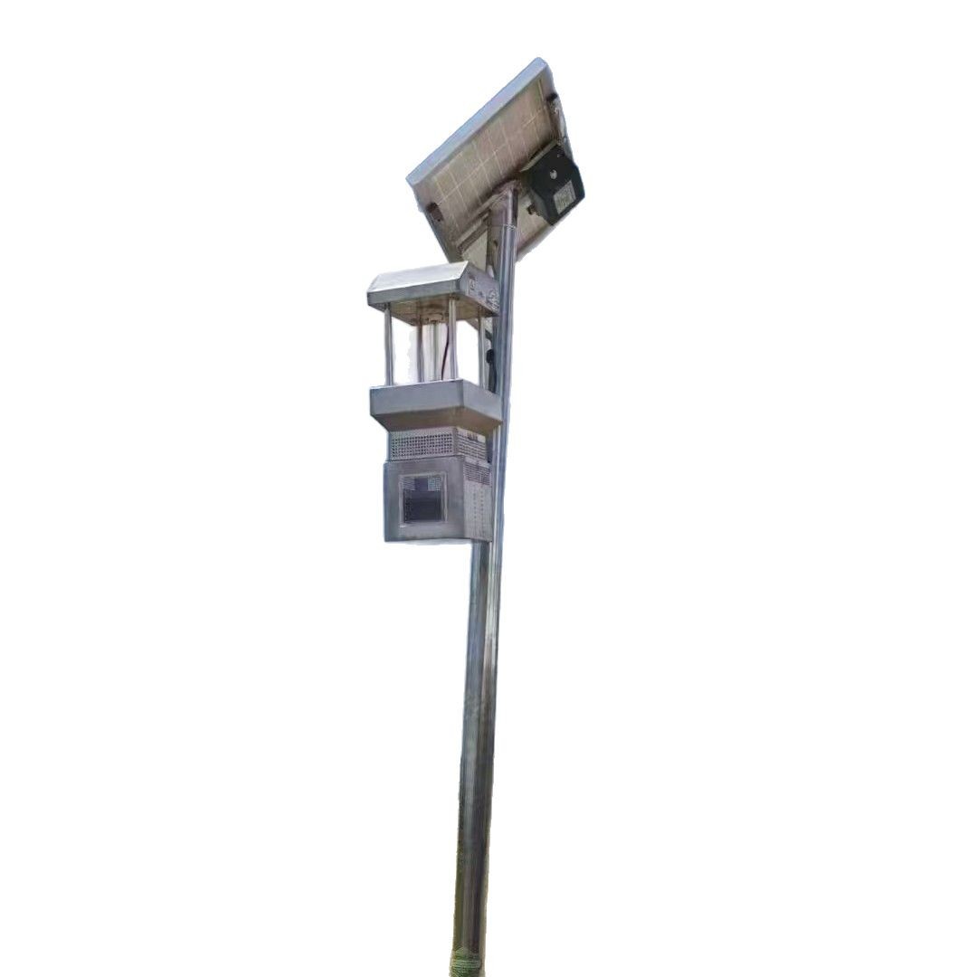 Solar-powered wind-suction insecticidal lamps for agricultural use are available for outdoor mosquito repellent in orchards and power-connected light-controlled mosquito-killing lamps for green belts Item Picture