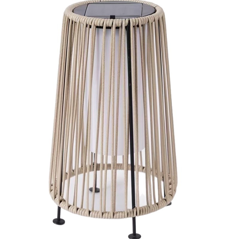 Solar-powered ironwork garden lights, outdoor waterproof rattan weaving lights, villa garden atmosphere decorative lights, solar-powered lawn lights Item Picture