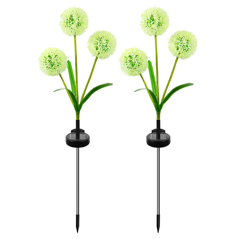 Cross-border Amazon solar dandelion flower lantern, simulated scallion flower ball lamp, courtyard garden decorative atmosphere light, flower arrangement Item Picture