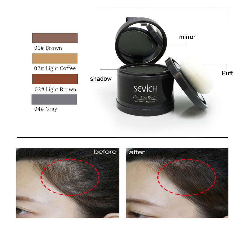 Cross-border 4g forehead thinning hair Covering Hair Contouring powder Hairline Contouring Shadow Filling Forehead Hairline replacement Hair Application Scenario