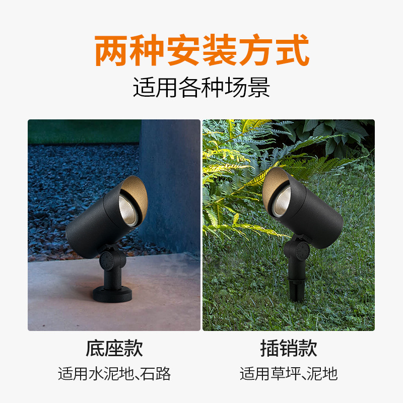 Outdoor tree shooting lights, led courtyard tree lights, waterproof spotlights, square garden landscape ground lights, park lawn lights Application Scenario
