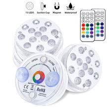 New LED light-emitting diving led remote control light, RGB fish tank waterproof light, high-brightness swimming pool light, underwater warning light Specification drawing