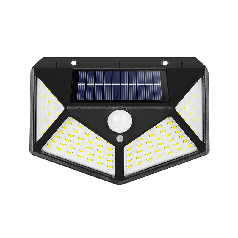Solar lamp 100LED outdoor courtyard street lamp lighting human body sensor wall lamp solar street lamp night light Item Picture