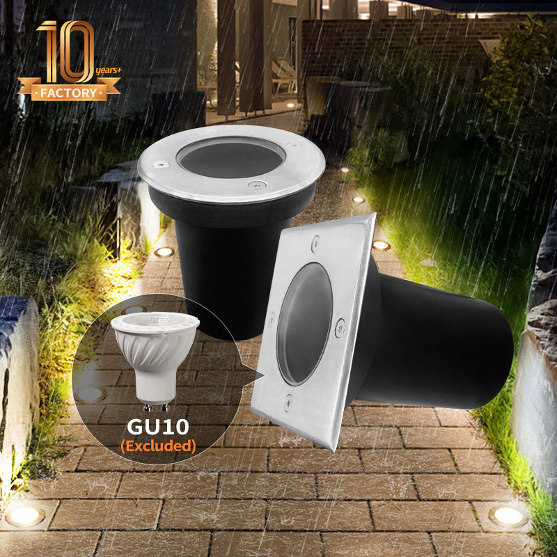 Source factory GU10 ground lamp, garden waterproof ground lamp MR16 plug-in lamp, courtyard lamp energy-saving underground type full figure