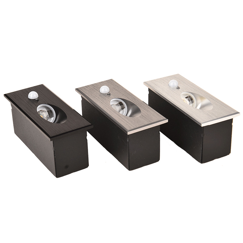 Induction floor lights, hotel and homestay corridor corner lights, garden villa aluminum outdoor waterproof step lights Item Picture