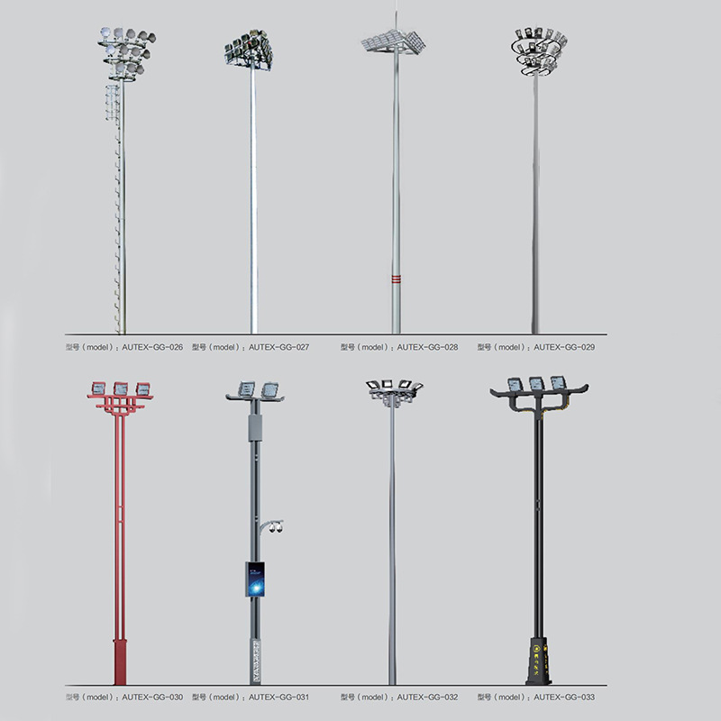 LED high mast lights for crossroads, squares and parks come in a variety of styles and support customization. Meihua Lighting full figure