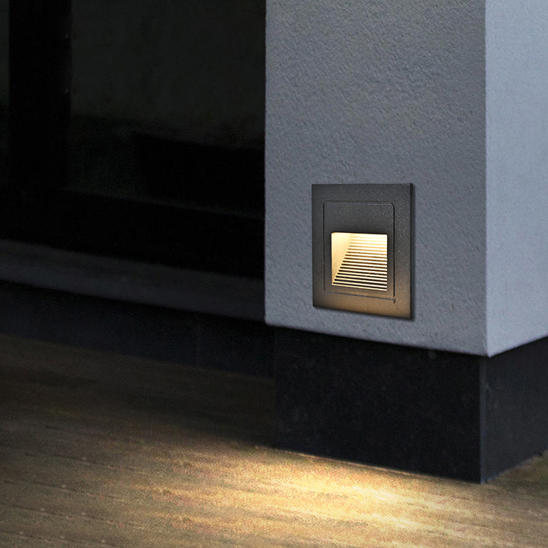 Outdoor waterproof floor light 86 step light, trestle light, recessed skirting foot light, corner light, floor light, staircase side wall light details Picture