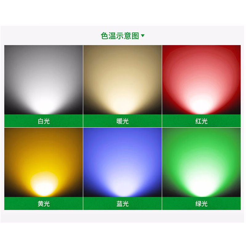 Waterproof tree lighting lights, led outdoor seven-color ground insertion lights, garden lighting, park tree shooting lights, villa courtyard projection lights Specification drawing