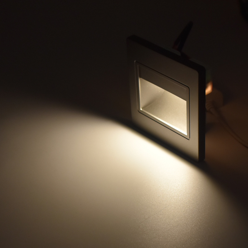 8603 Floor light, household staircase light-sensing embedded step light, cross-border corner light, human body sensing floor light details Picture