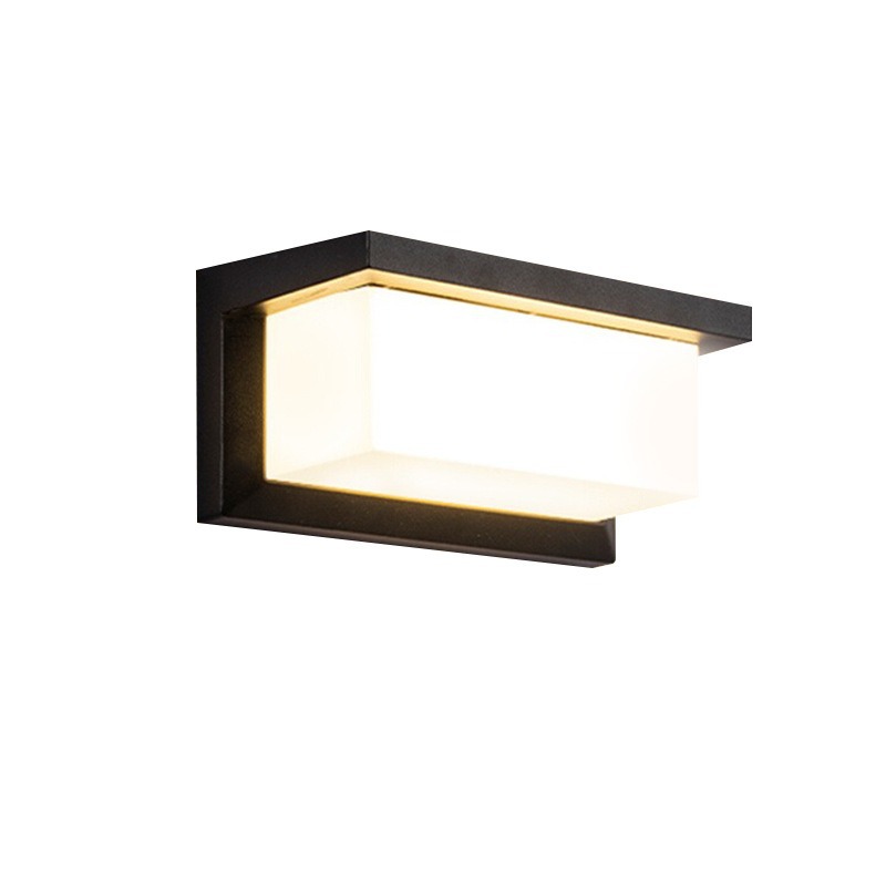 Outdoor wall lamp smart light control human body sensor led wall lamp, Amazon simple style solar waterproof wall lamp Item Picture