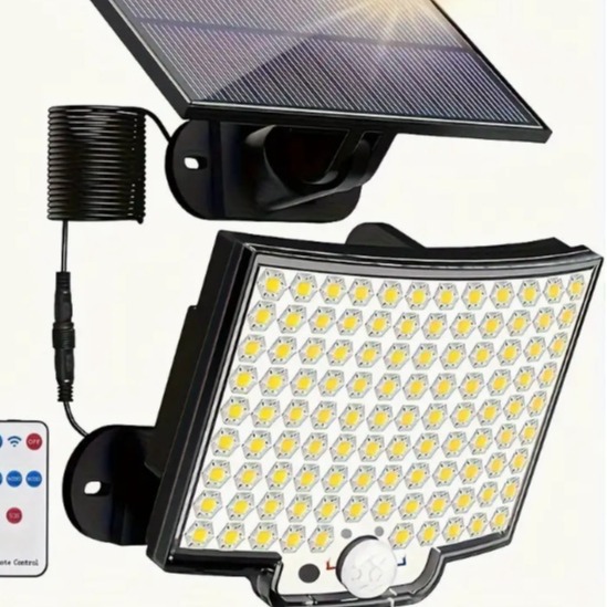 Solar split wall lamp 106LED remote control human body sensor wall lamp, indoor and outdoor Item Picture