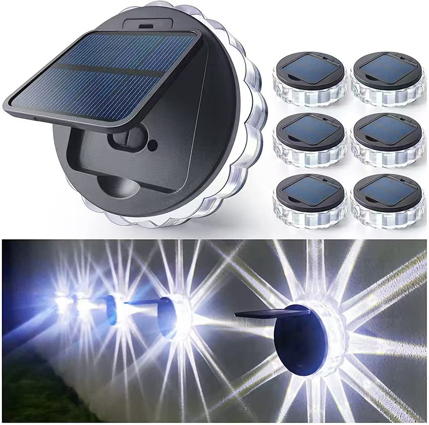 Outdoor beautiful solar plum blossom wall fence decoration garden step lights can be used solar deck lights Specification drawing