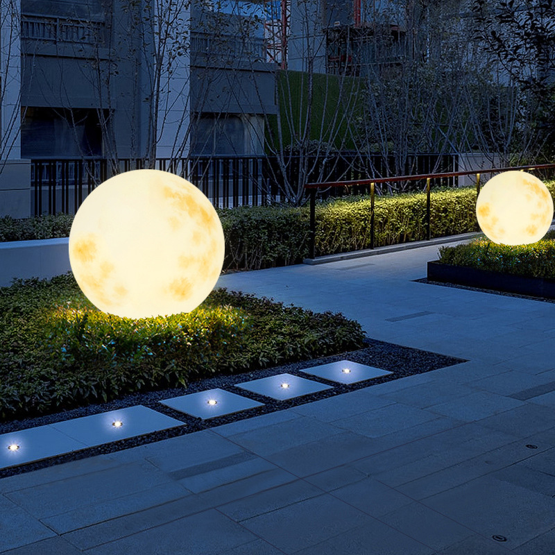 Moon lamps, outdoor waterproof garden lamps, solar lawn lamps, moon lamps, landscape atmosphere lamps, spherical lamps, cross-border exclusive supply Specification drawing