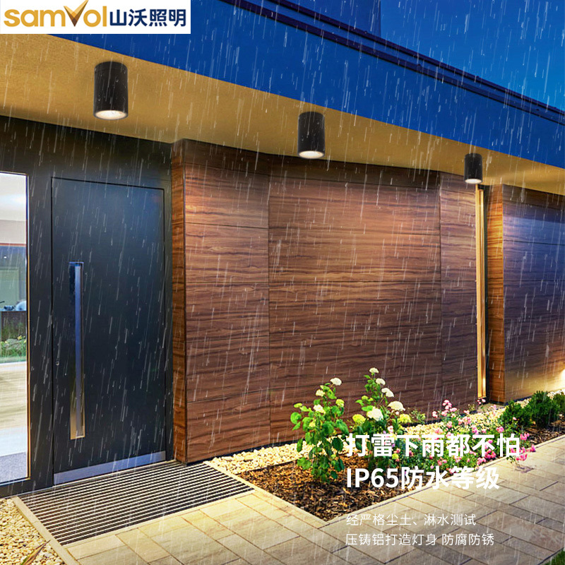 Outdoor waterproof downlight, exposed outdoor ceiling, storefront, embedded balcony, corridor, floodlight, strong light Specification drawing