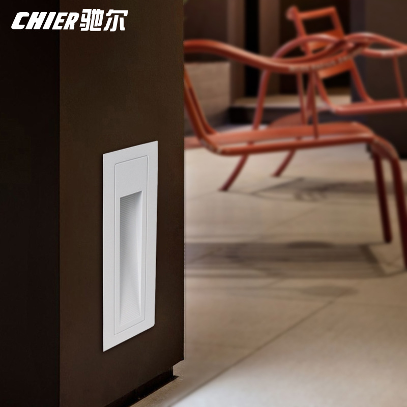 led corner lights, embedded floor lights, hotel and villa outdoor IP65 staircase step lights, horizontal night lights Specification drawing