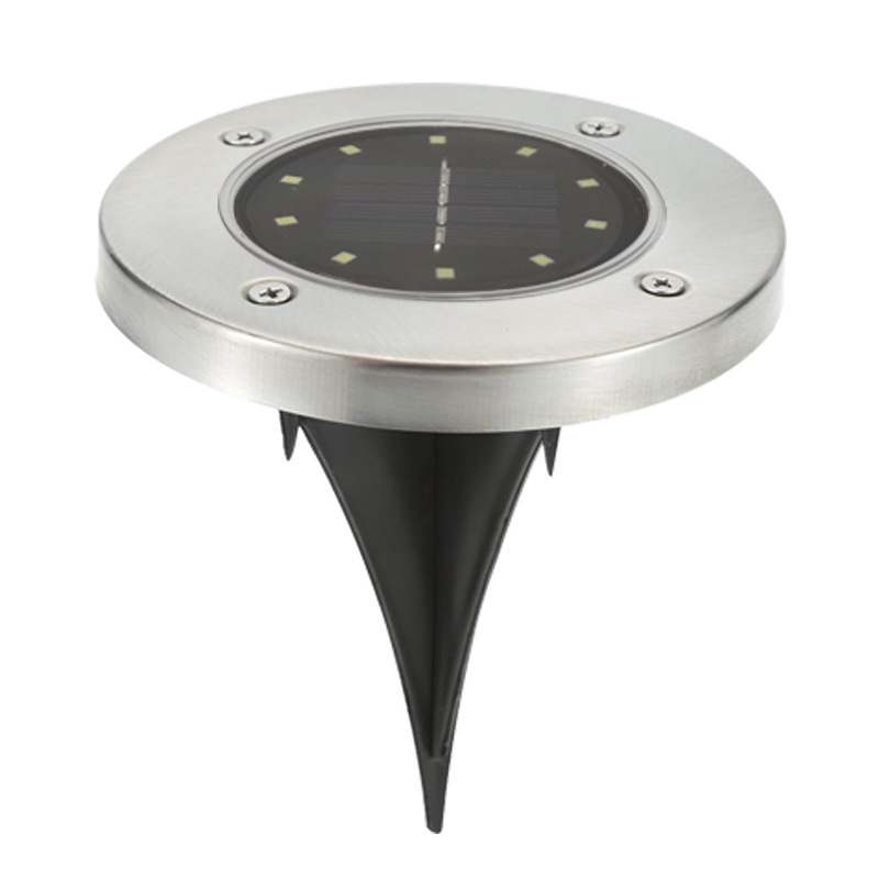 Outdoor solar ground lights, stainless steel ground plug lights, landscape garden lights, cross-border waterproof LED, cross-border Amazon Item Picture
