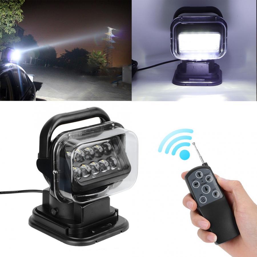 Factory wholesale 50W LED remote control searchlights, outdoor work lights, Marine search lights, vehicle-mounted remote control LED spotlights details Picture