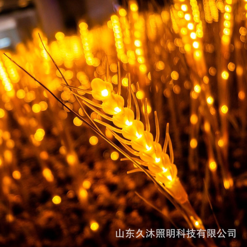 LED illuminated wheat ear lights, lawn lights, courtyard lights, garden landscape lights, barley lights, wheat ear lights, ground insert lights details Picture