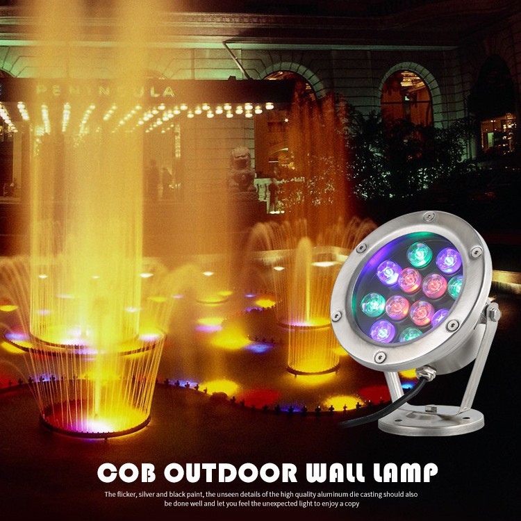 LED stainless steel underwater diving lights, seven-color underwater lights, fountain lights, pool, swimming pool, fishpond and water feature lighting lights Application Scenario