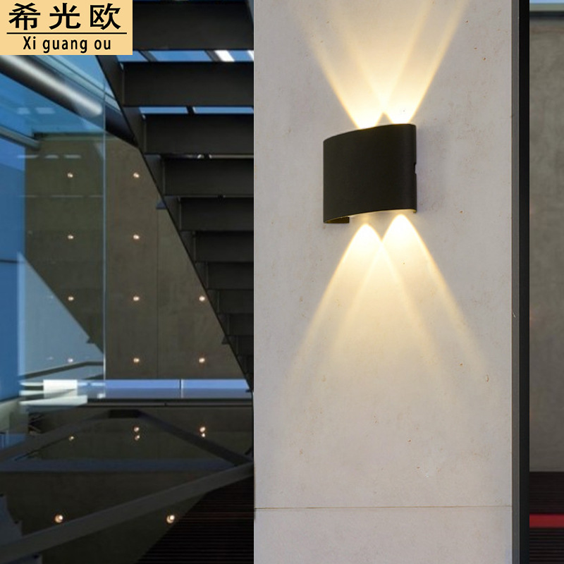 Outdoor wall lamp, waterproof wall lamp, led minimalist cross-border Amazon bestseller, top and bottom illuminated outdoor wall lamp Application Scenario