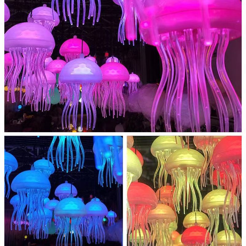 LED jellyfish light night market decorative atmosphere light Outdoor street seven-color color-changing creative shape jellyfish light wholesale Application Scenario