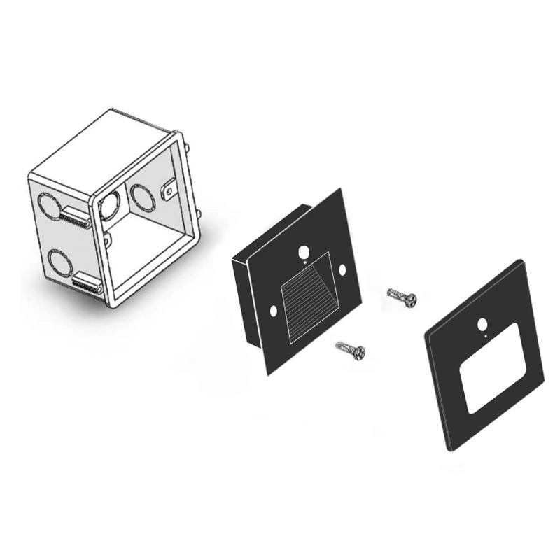 86-type magnetic human body sensing floor light, one beam of light, staircase step, corridor skirting foot light, bedroom night light Item Picture