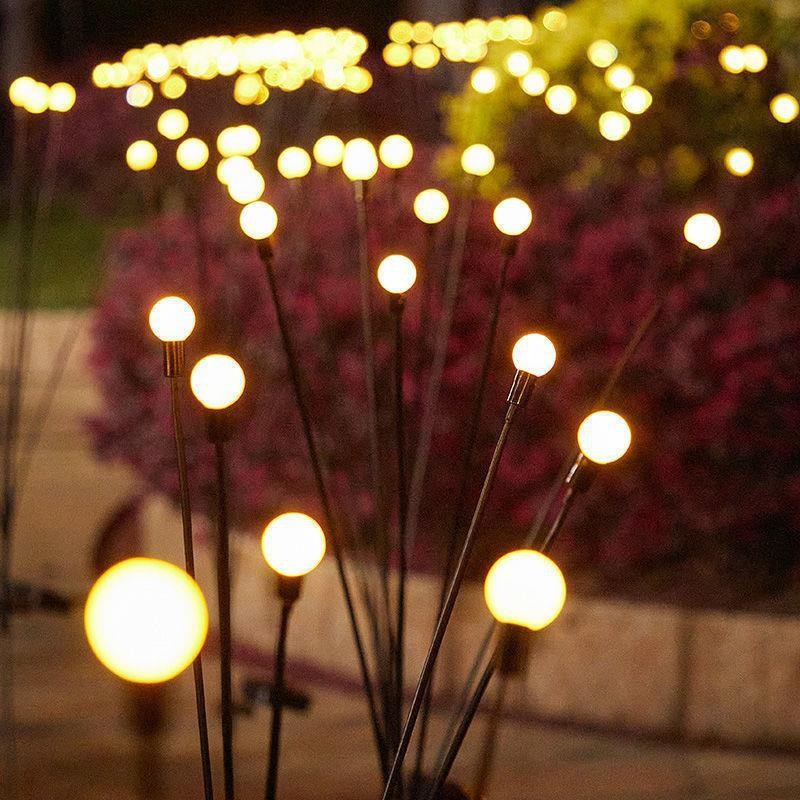 New solar-powered firefly lights, wind-driven firefly lights, decorative lights, ambient lights, landscape lighting, and ground-mounted lawn lights Application Scenario