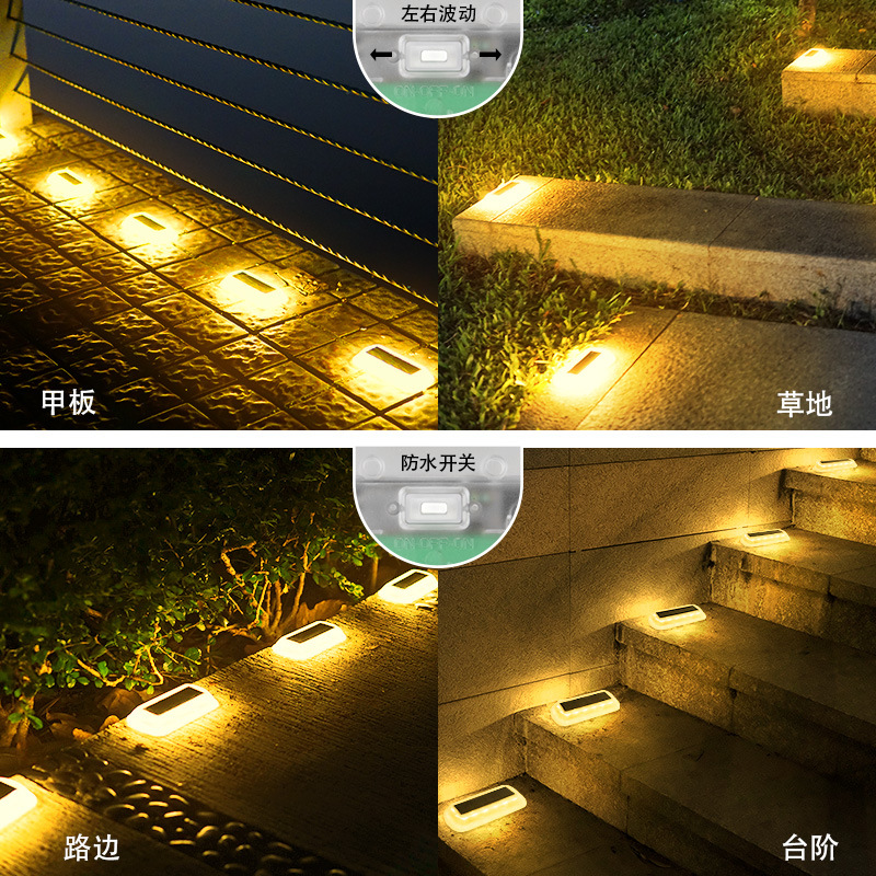 Wholesale of cross-border solar ground lights, outdoor waterproof garden lights, garden steps and walkways, led long strip ground lights Application Scenario