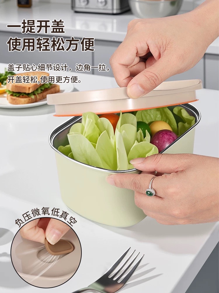 Daily necessities, tableware, food storage containers, lunch boxes, stainless steel Japanese foodie lunch boxes, portable, durable, multi-functional kitchenware, lunch boxes, food storage containers, stainless steel lunch boxes, Japanese foodie lunch boxes
