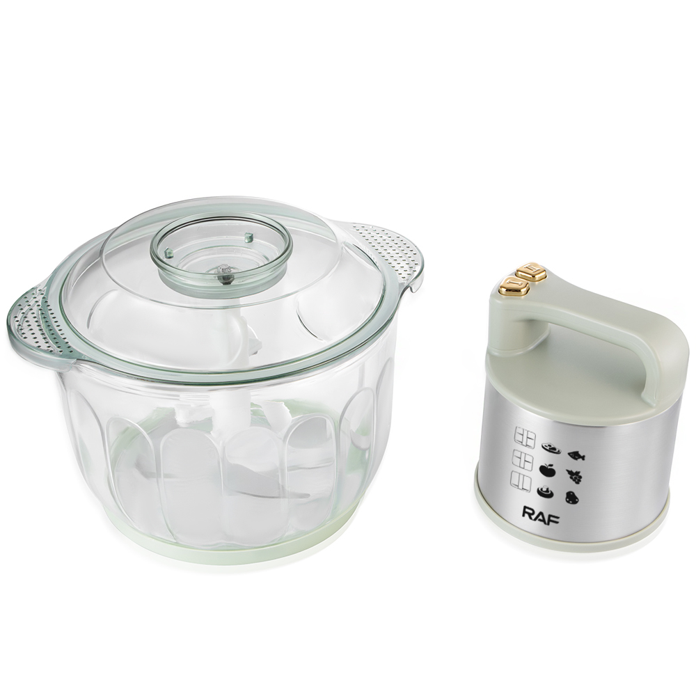 RAF European multi-functional electric meat grinder, 5L large capacity glass filling grinder, garlic grinder, meat grinder, cross-border Application Scenario