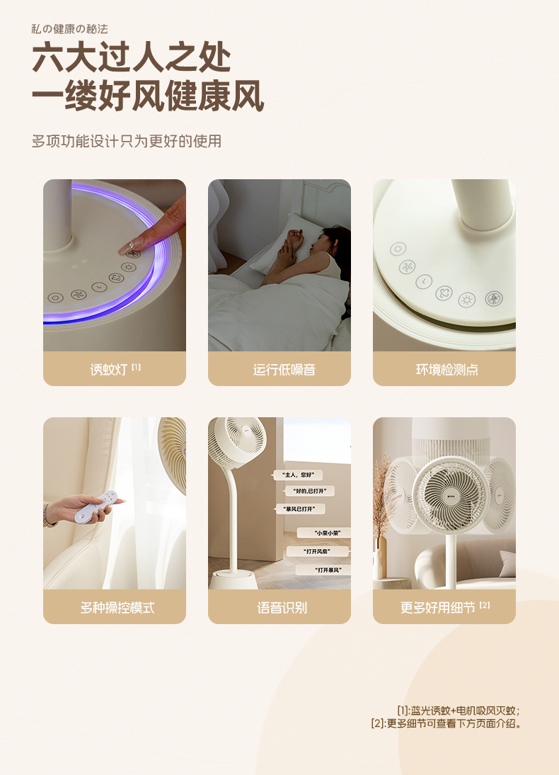 gioia焦亚智能空气循环扇家用静音大风力新款遥控卧室新款电风扇详情3