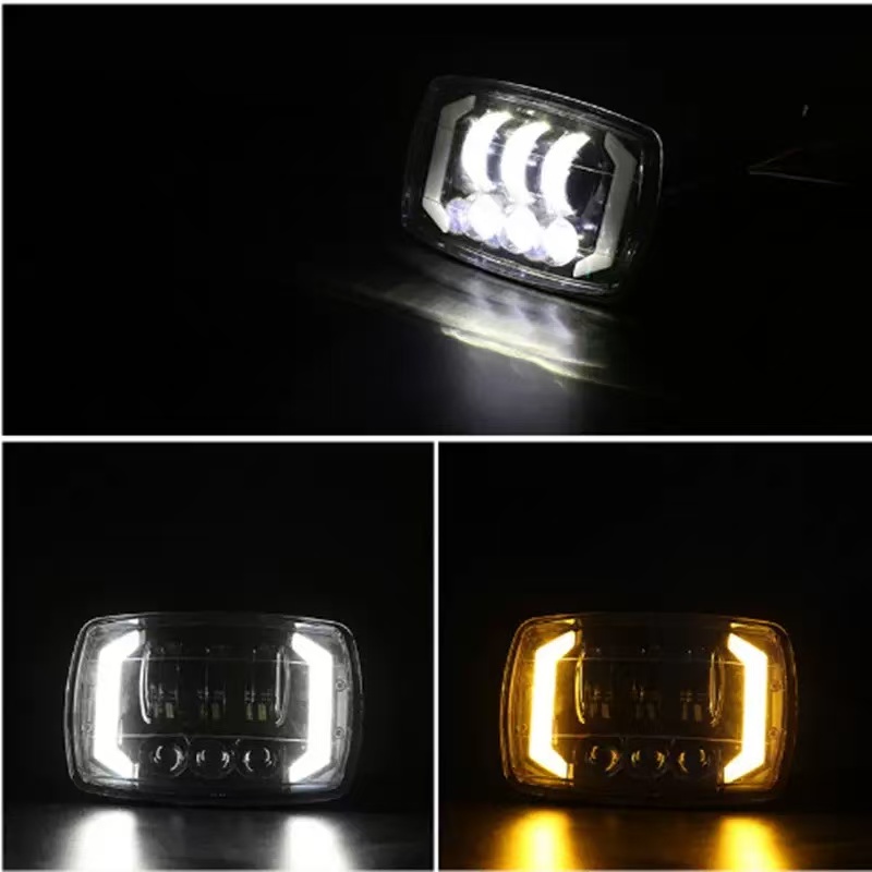 5-inch led headlights, square Harley-Davidson motorcycle led headlights, car front headlights, universal headlights for both high and low beams Application Scenario