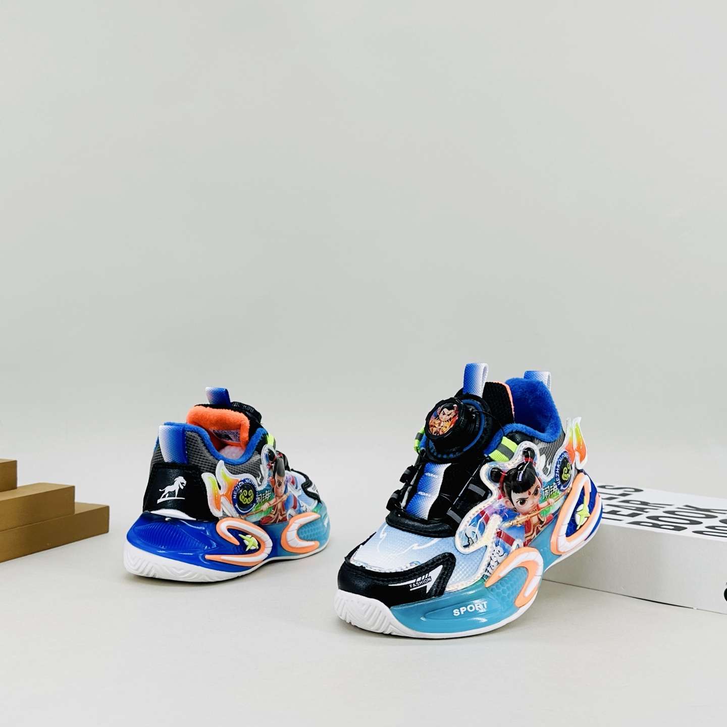 Simba's Glory Children's Spring sports Shoes for Boys, fashionable children's shoes with button design, trendy children's shoes, autumn edition children's shoes for boys detail image 5