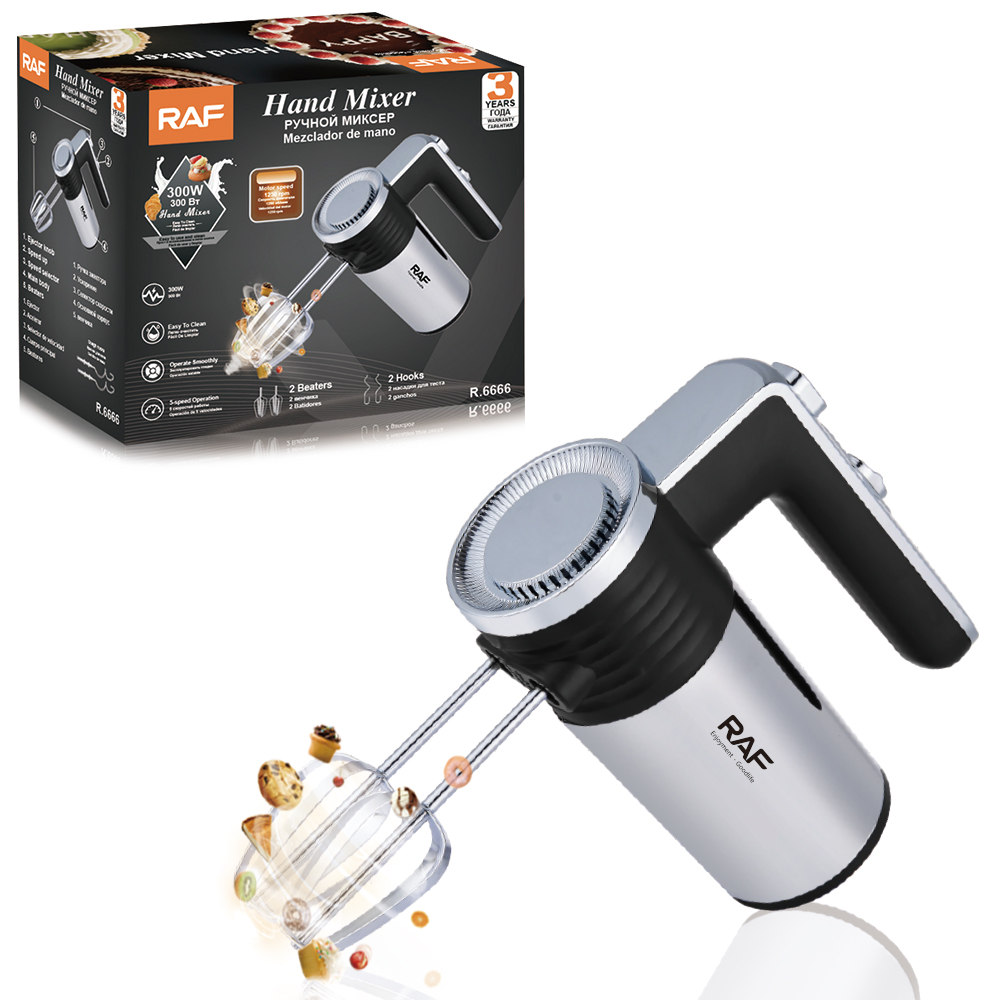 RAF European standard cross-border trade new 5-speed egg beater, household blender, automatic cream machine, whipper, European standard milkshake, baking, batter, cream beating Specification image