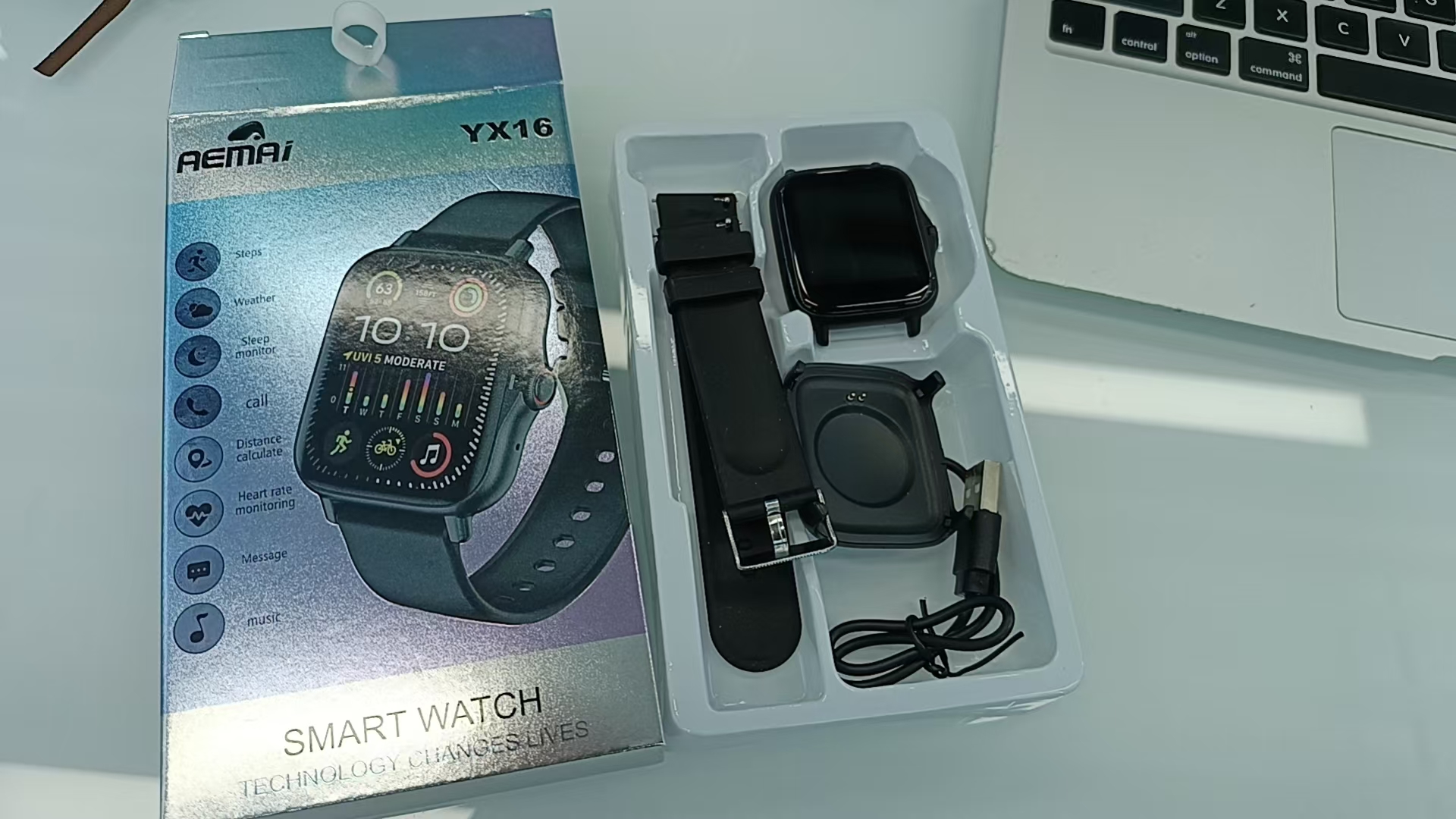Smartwatch, outdoor sports, Bluetooth call, high-definition large screen, heart rate detection, disc sports watch YX16 watch details Picture
