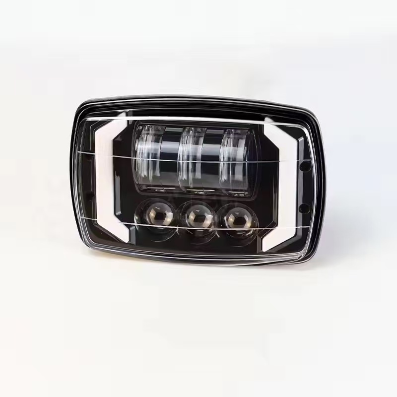 5-inch led headlights, square Harley-Davidson motorcycle led headlights, car front headlights, universal headlights for both high and low beams Specification drawing