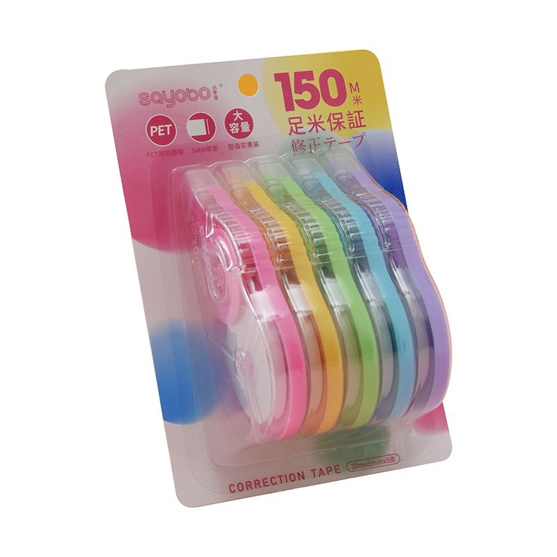YB-8058 high-quality, large-capacity correction tape, 150-meter ultra-thin PET transparent film, easy to use, continuous student use, factory direct sales full figure