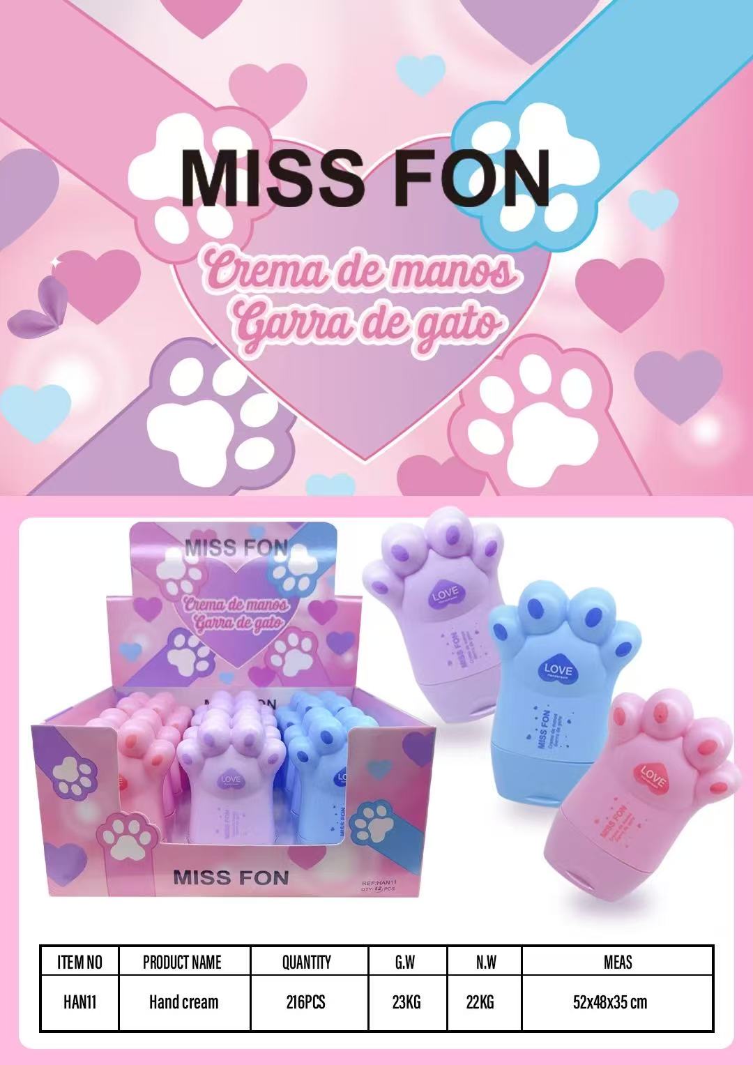 The cat PAWS of the hand cream are so cute