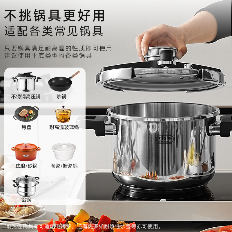 gioia Jiaoya Electric Ceramic stove, household induction cooker, hot pot, high-power multi-functional intelligent stir-frying double-ring electric heating stove details Picture